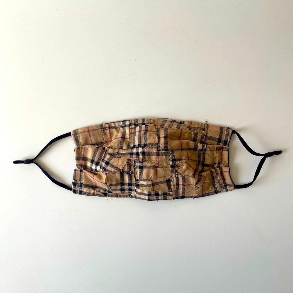 Authentic Upcycled BURBERRY Patchwork Face Mask